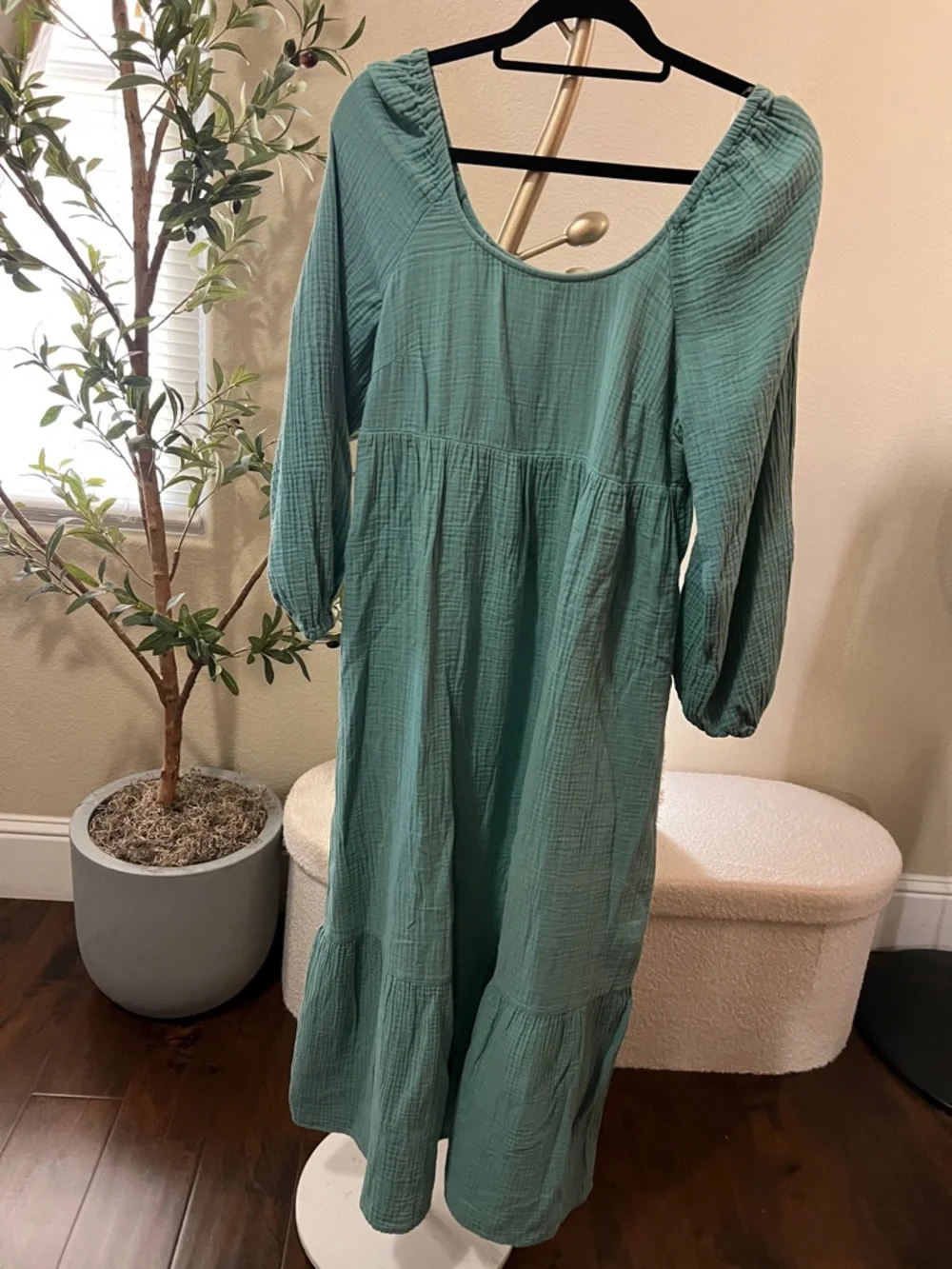 Universal Thread Teal Green Maxi Dress with Scoop Neck - Picture 5 of 6